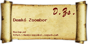 Demkó Zsombor névjegykártya